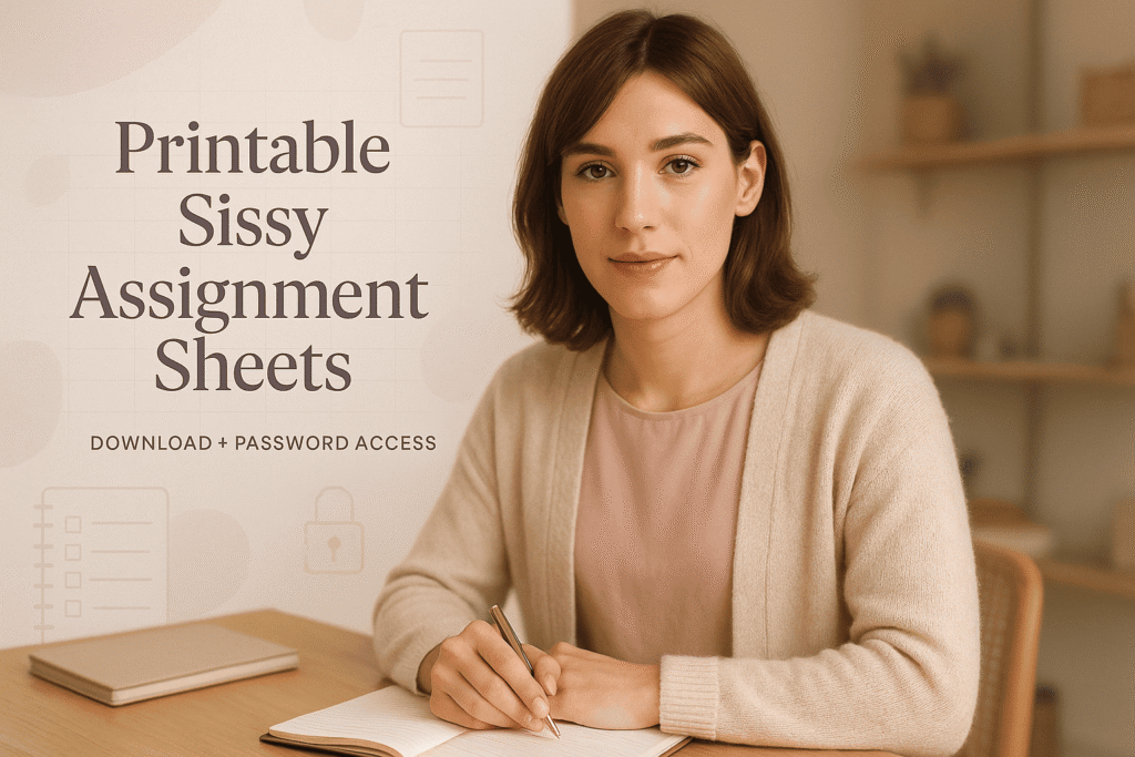 Printable Sissy Assignment Sheets (Download + Password Access)