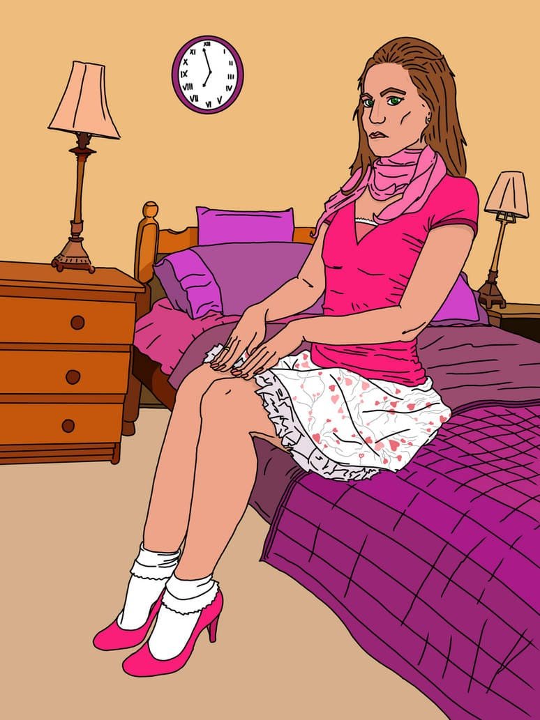 Perfect knees-together feminine posture