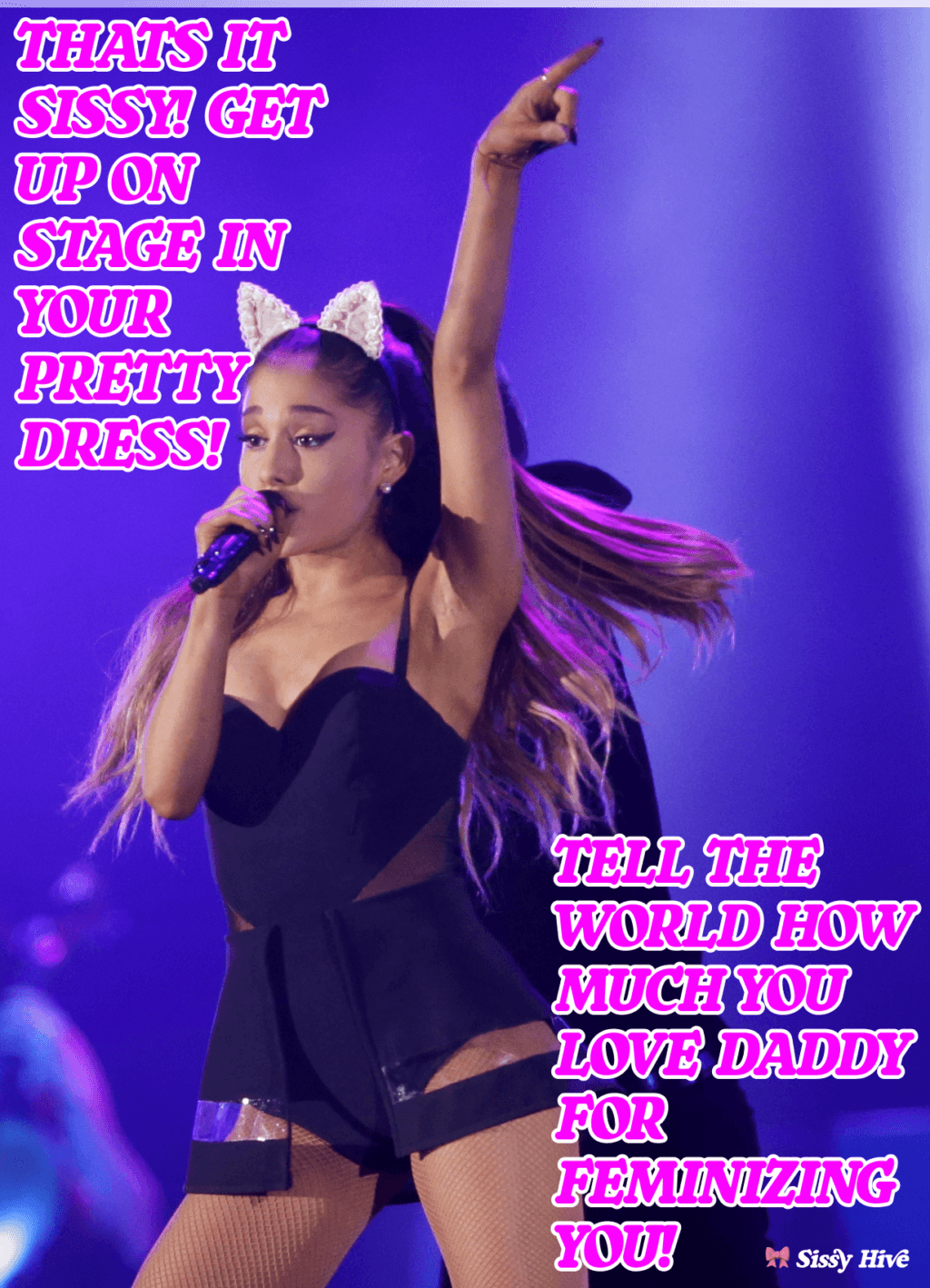 Ariana Grande Sissy Caption for Party 