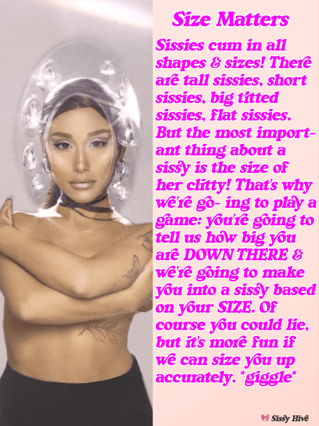 Ariana Grande Sissy Caption Party look