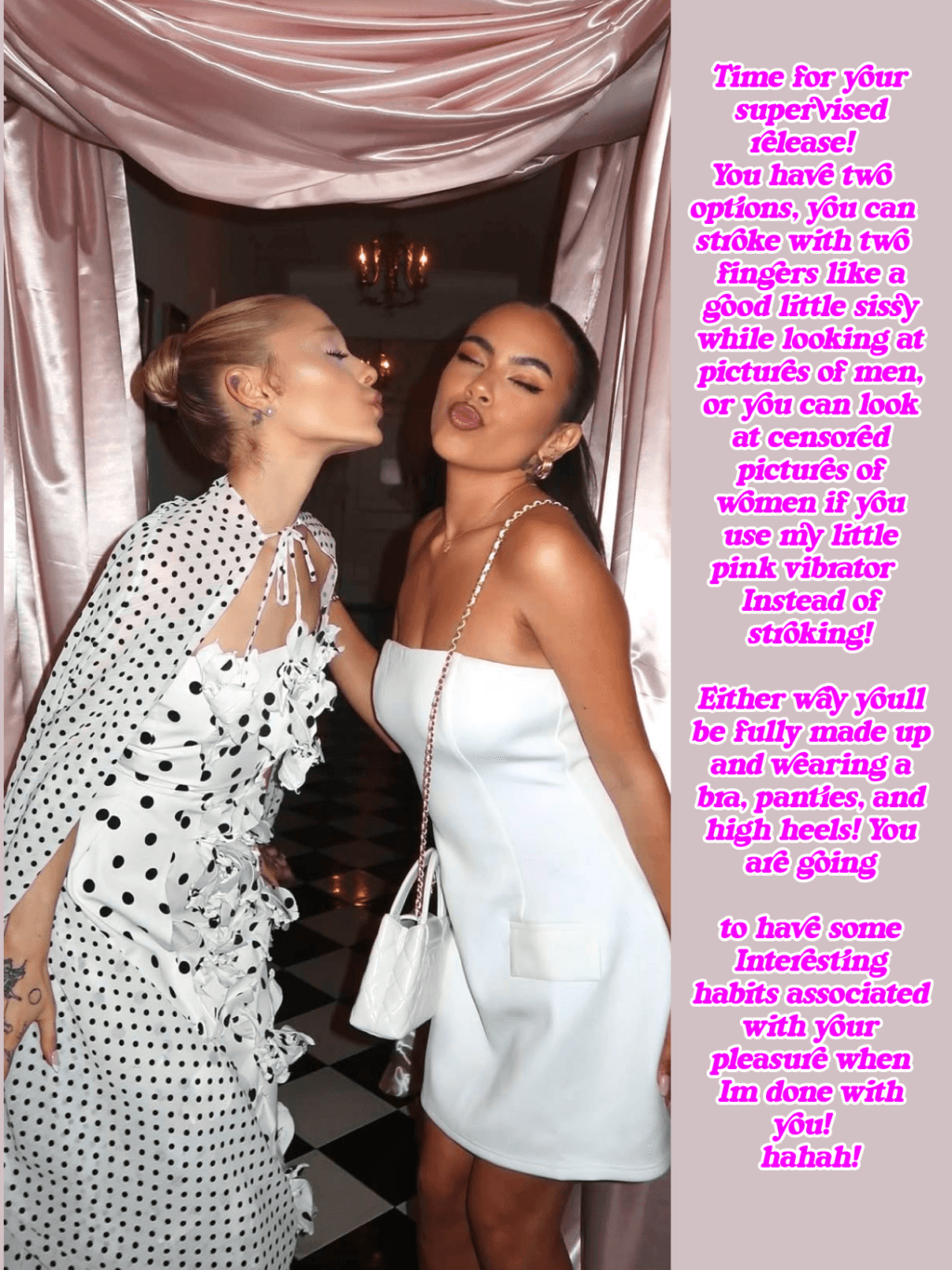 Sissy Caption for Friend like Ariana Grande 