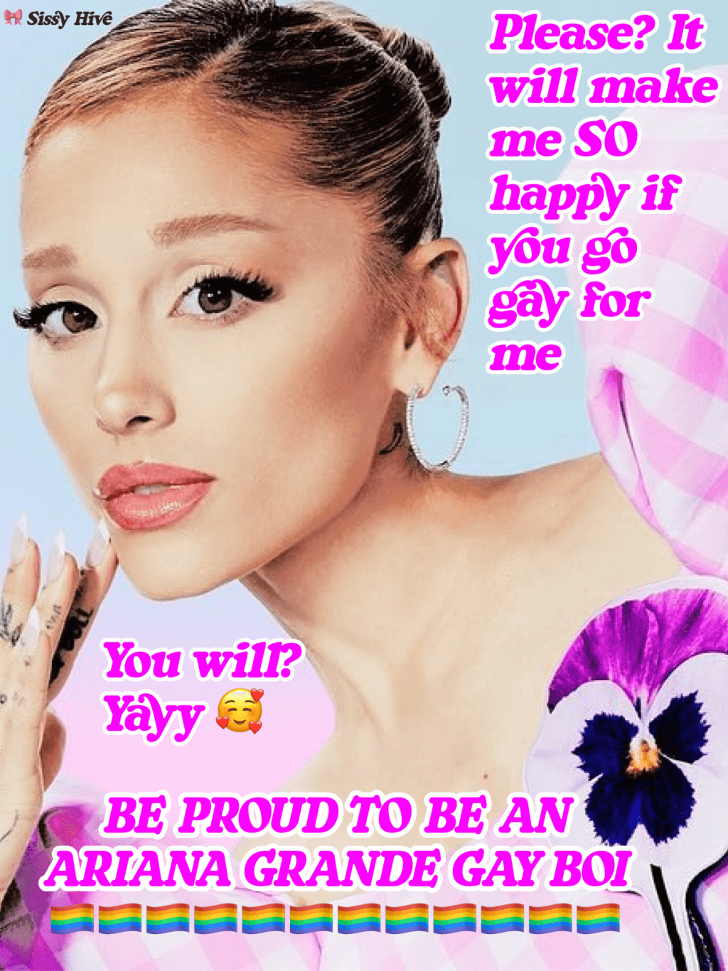 Ariana Grande Sissy Caption Looks