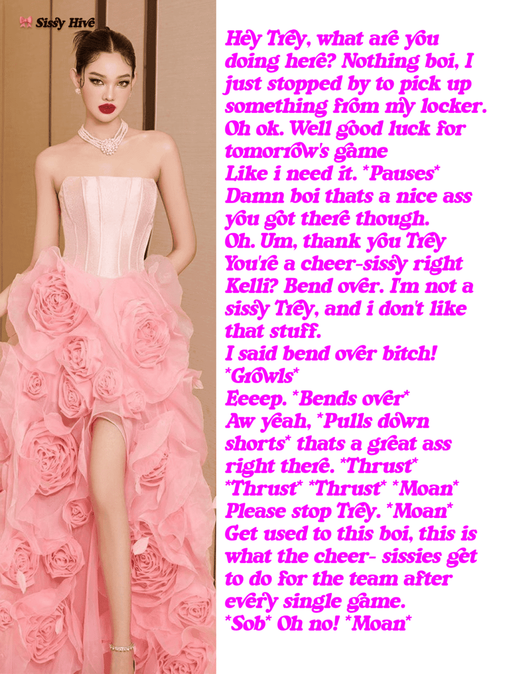 Interracial Sissy Caption