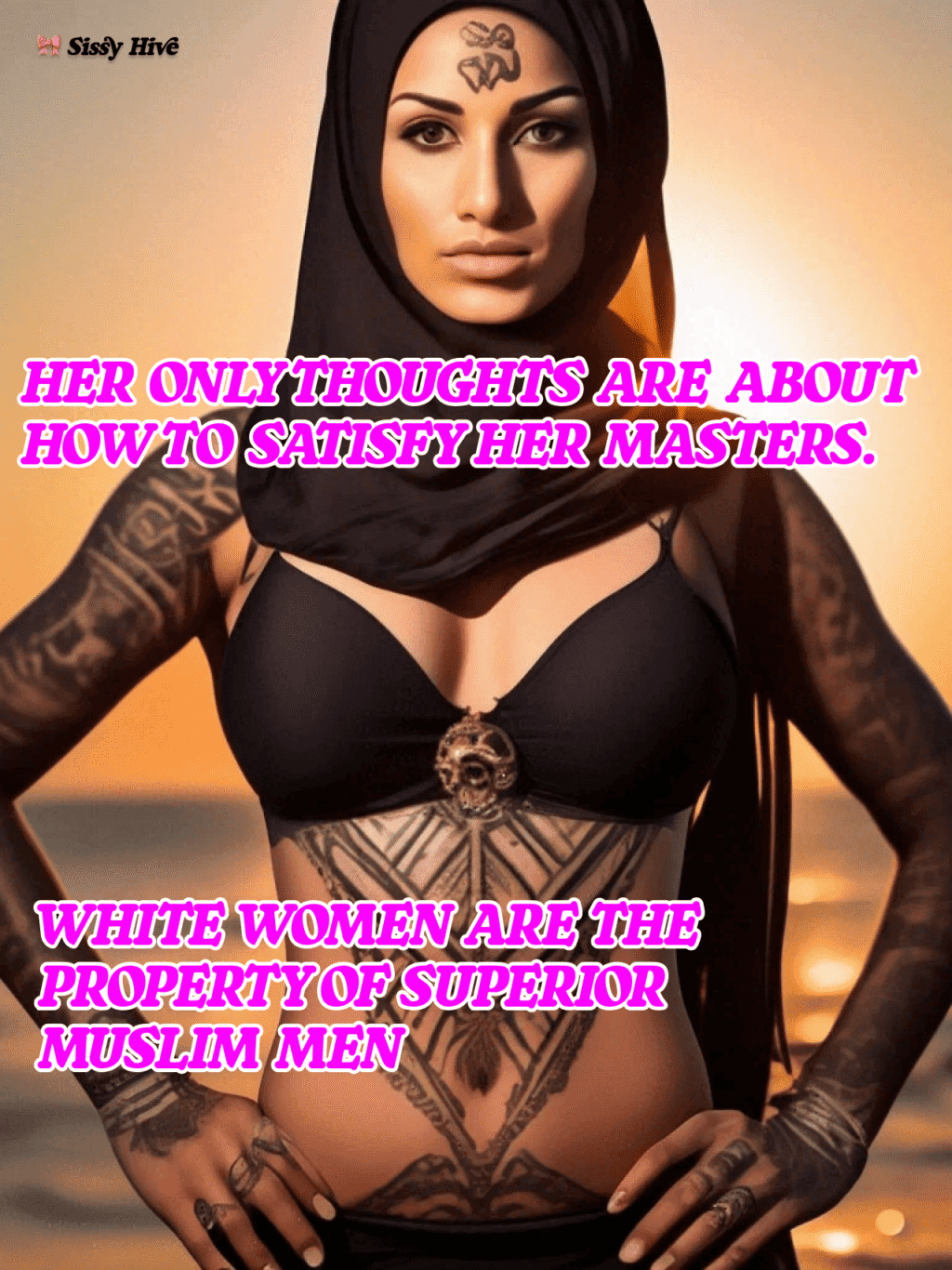Interracial Sissy Caption