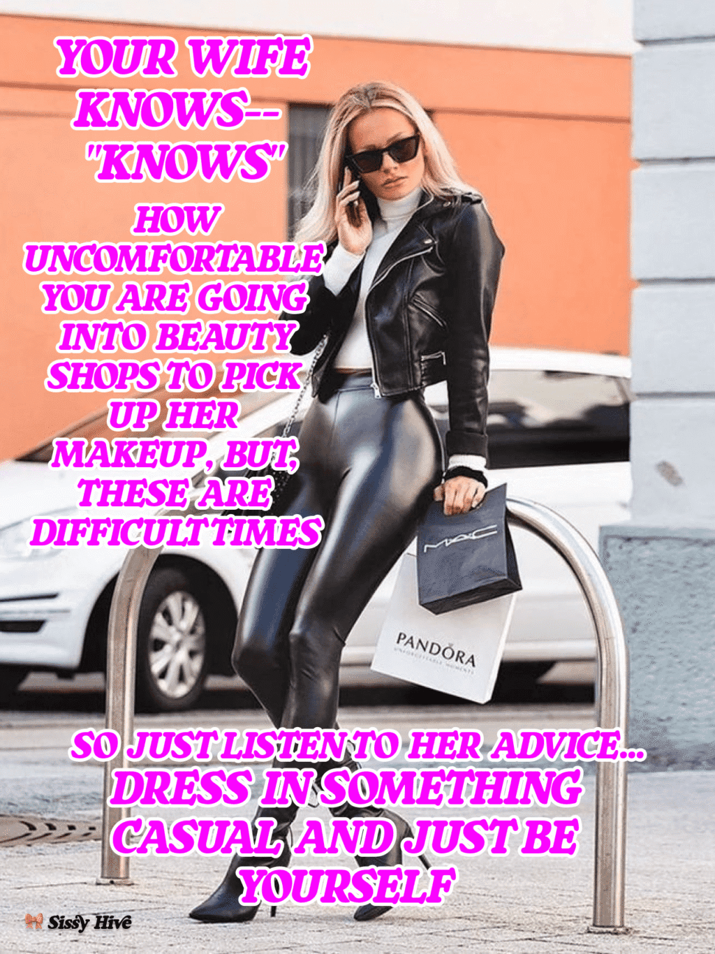 Latex Sissy Caption