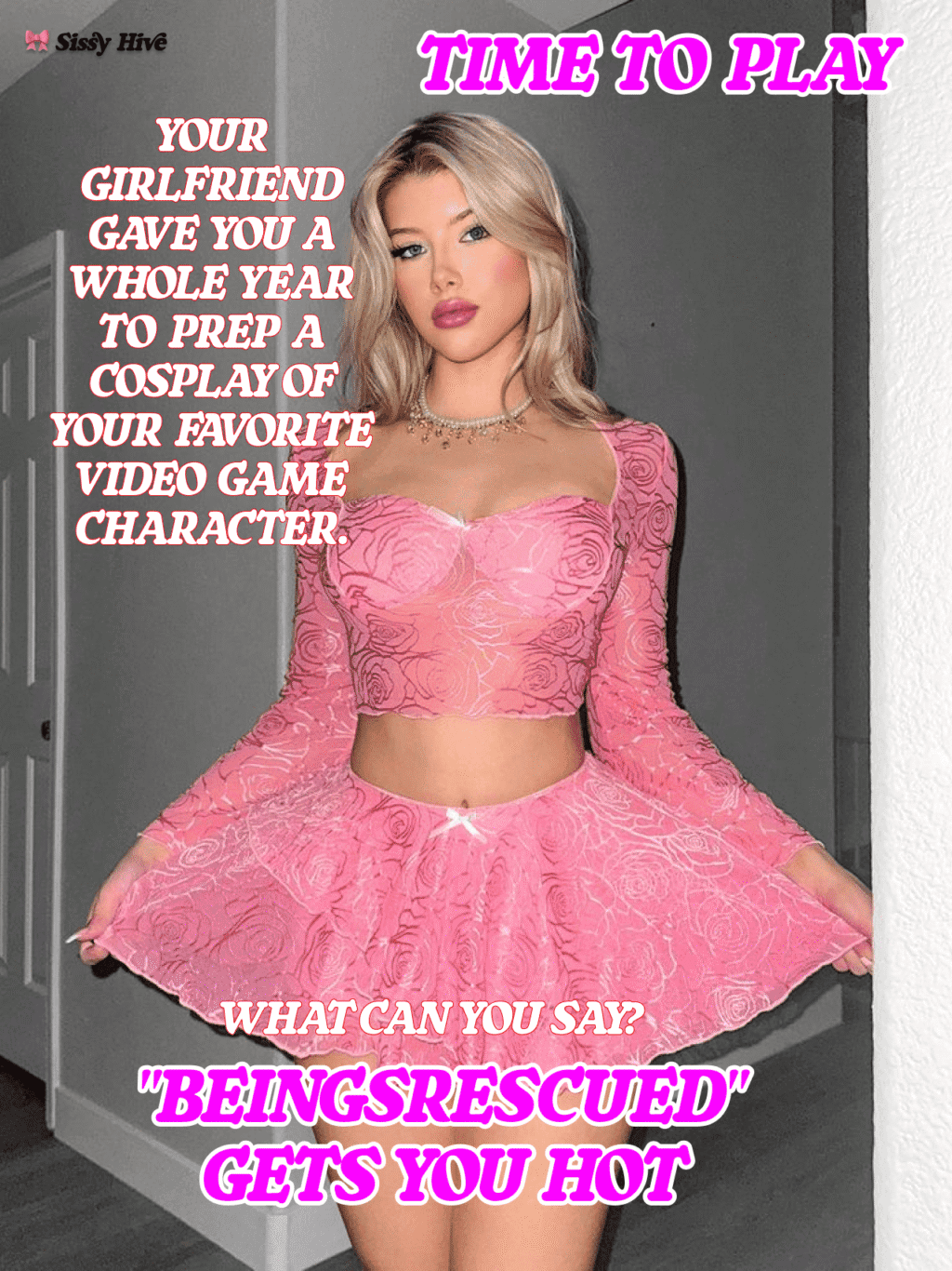 Pink Sissy Caption