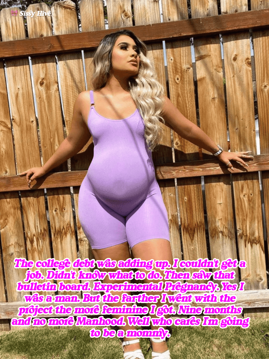 Pregnant Sissy Caption