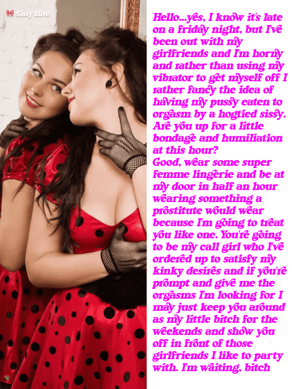 Sissy Bondage Caption