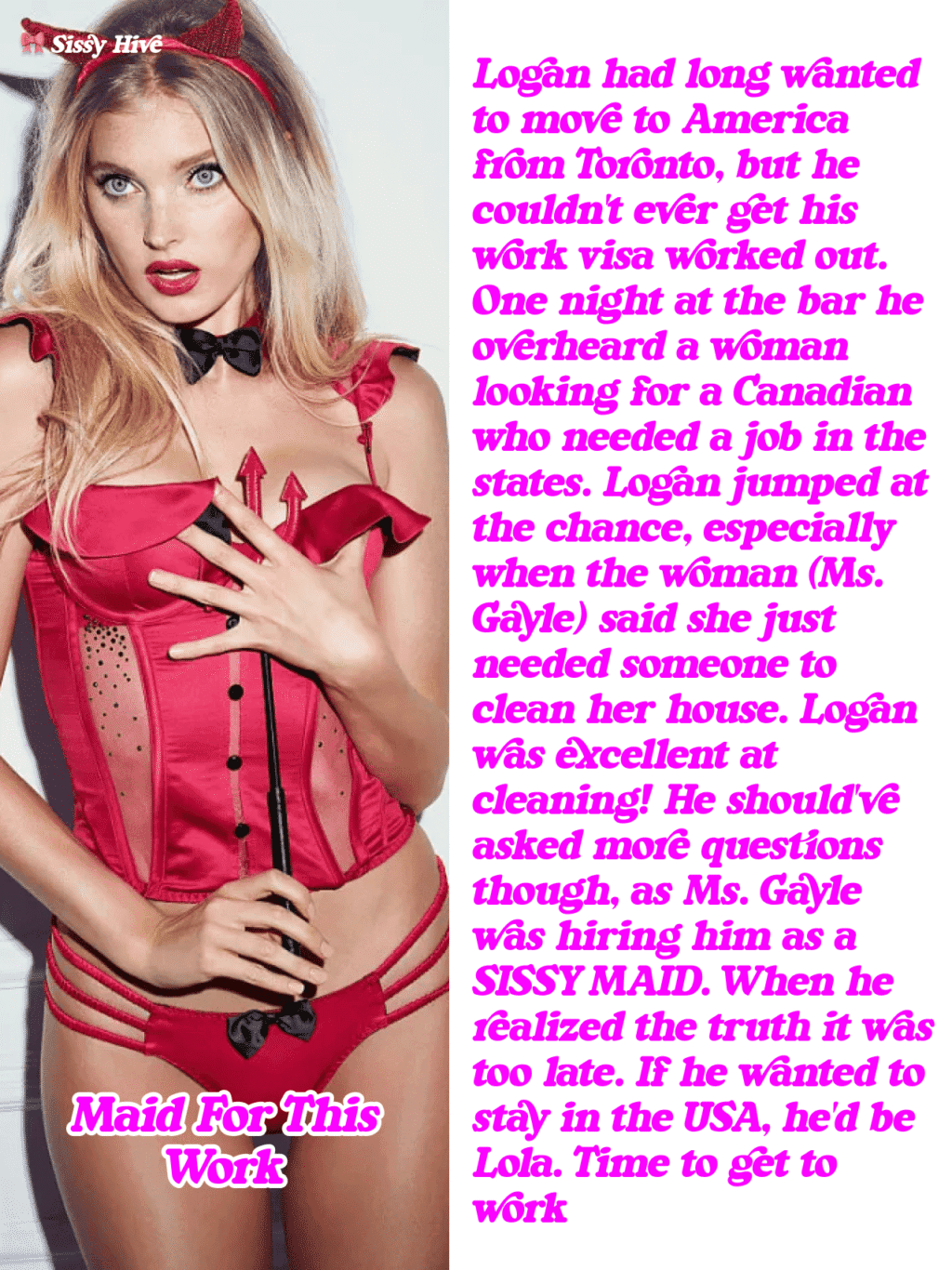 Sissy Bondage Caption
