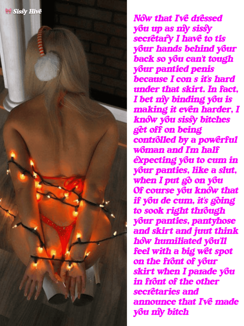 Sissy Bondage Caption