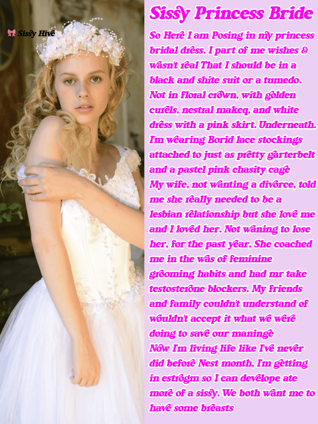 Sissy Bride Caption
