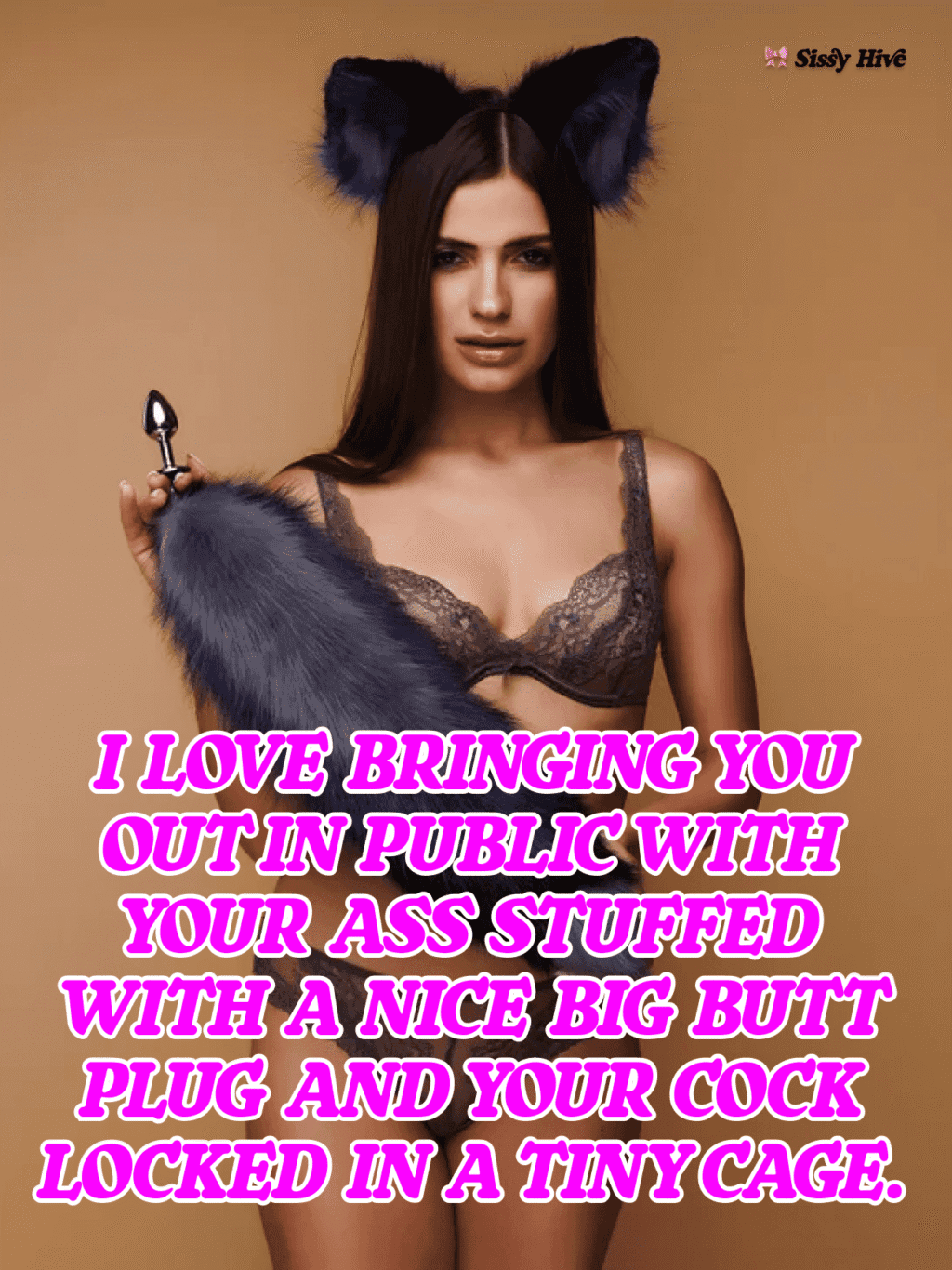 Sissy Butt Plug Caption