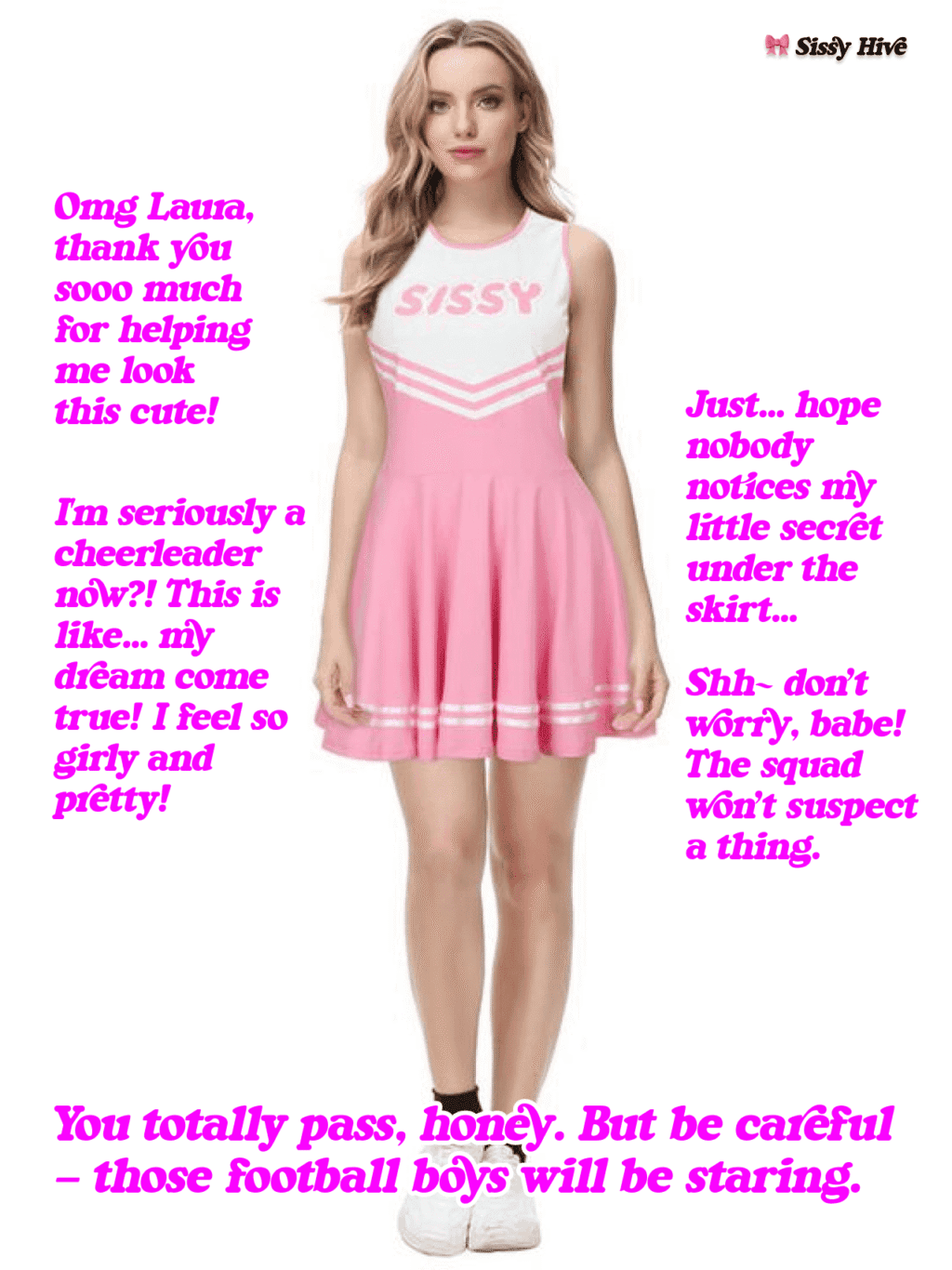 Sissy Cheerleader Captions
