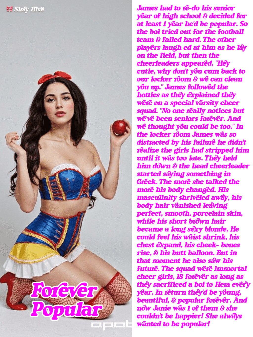 Sissy Cheerleader Caption