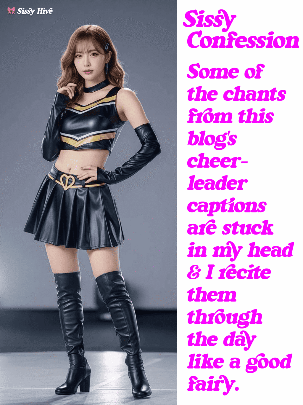 Sissy Cheerleader Caption