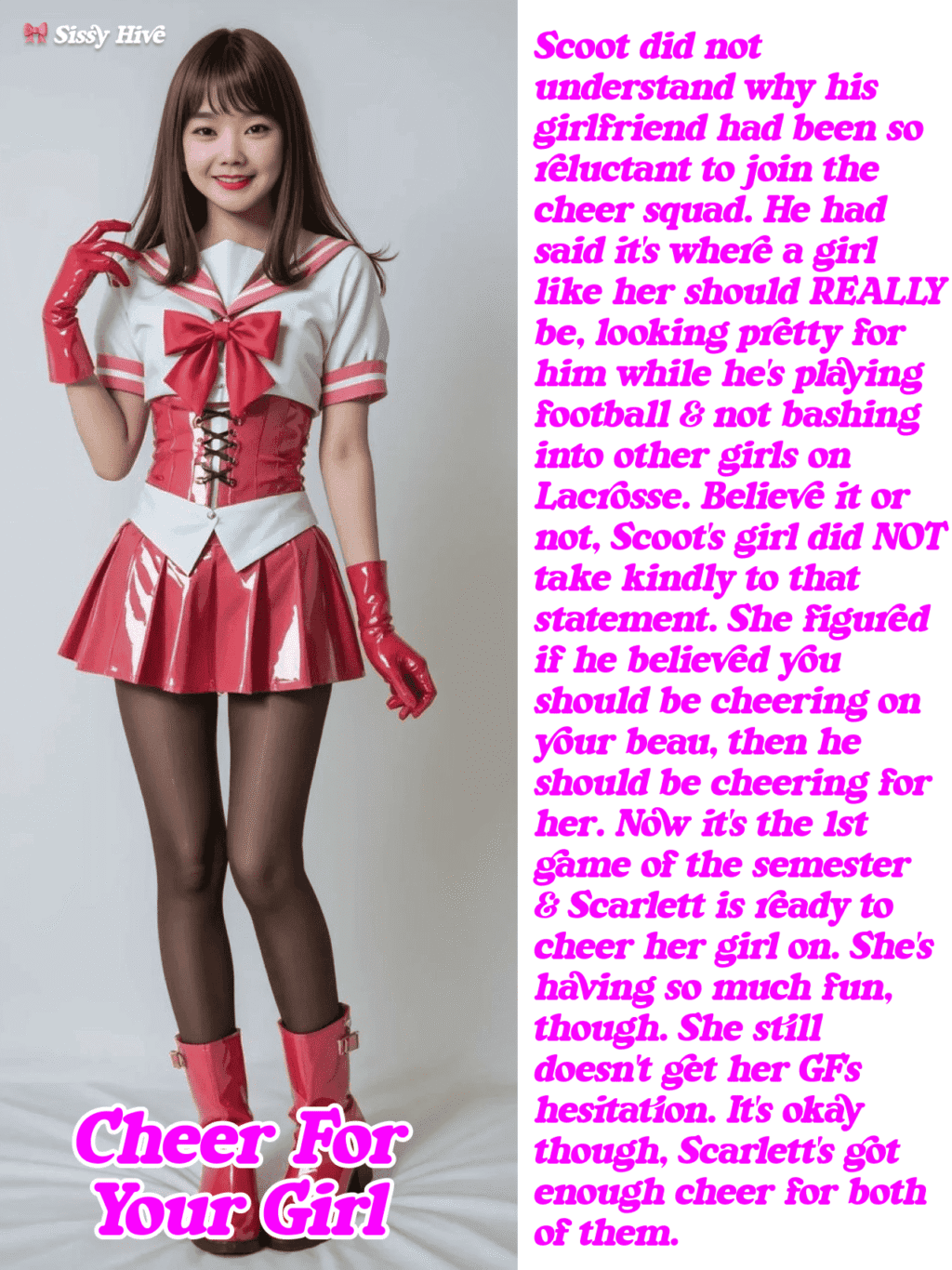 Sissy Cheerleader Caption