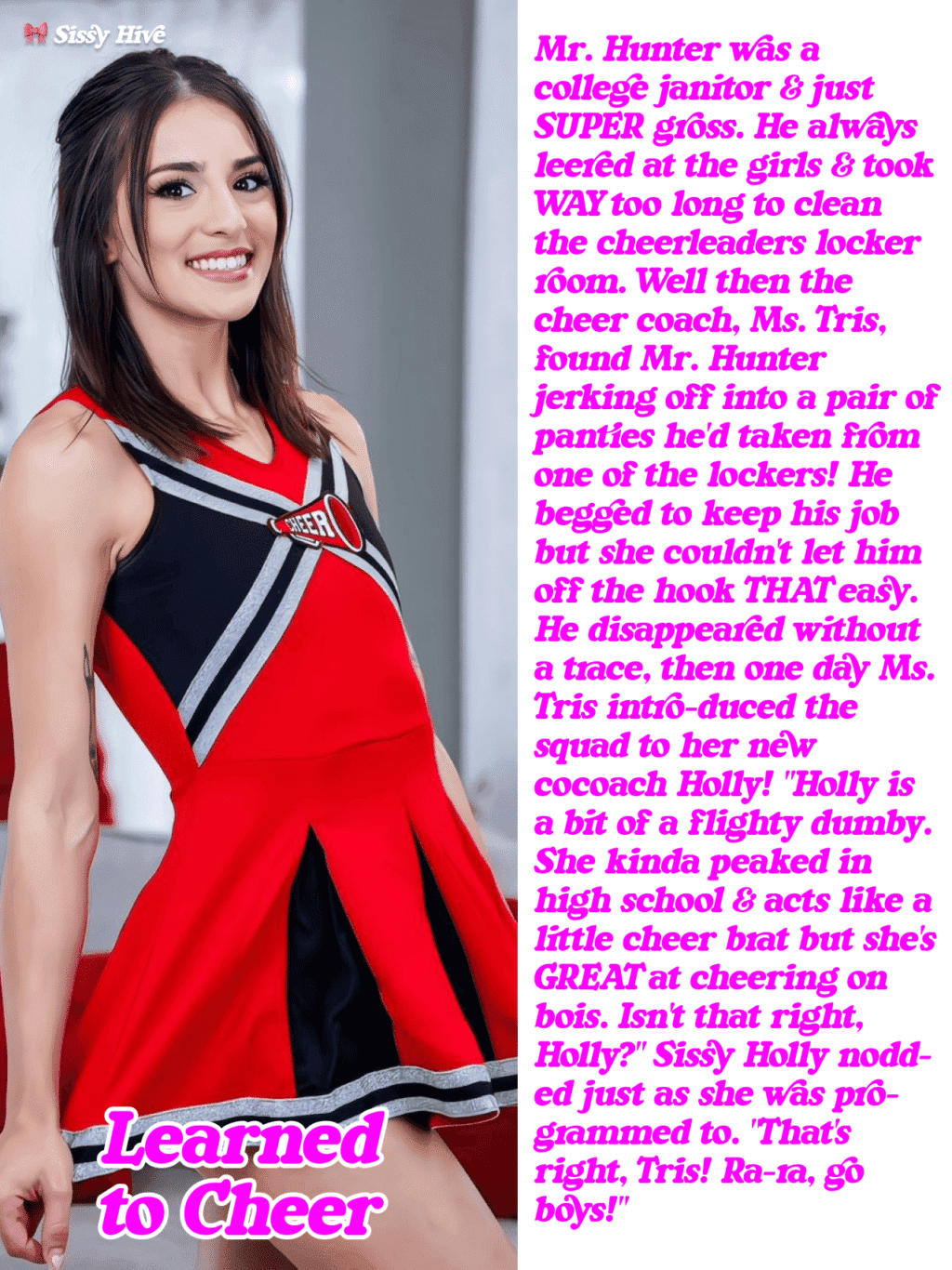 Sissy Cheerleader Caption