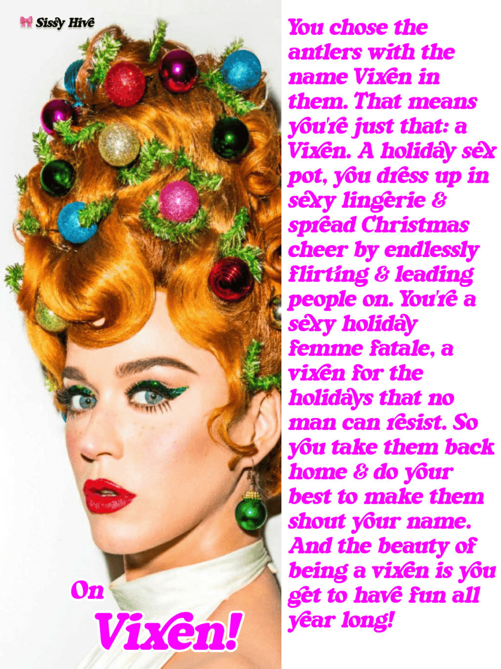 Sissy Christmas Captions 4