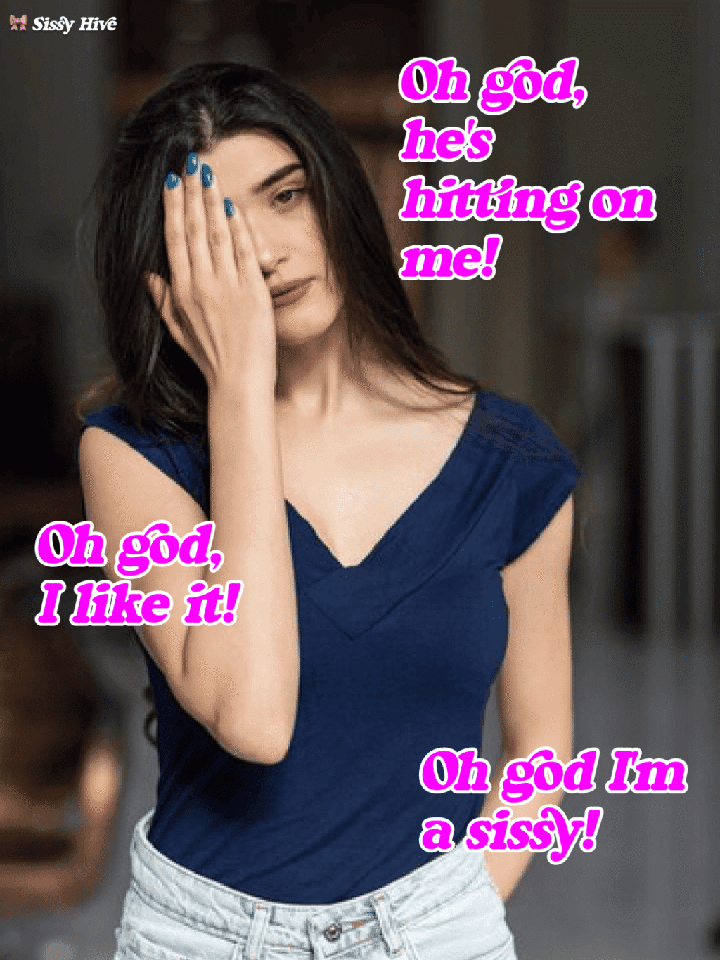 Sissy Facial Caption 5