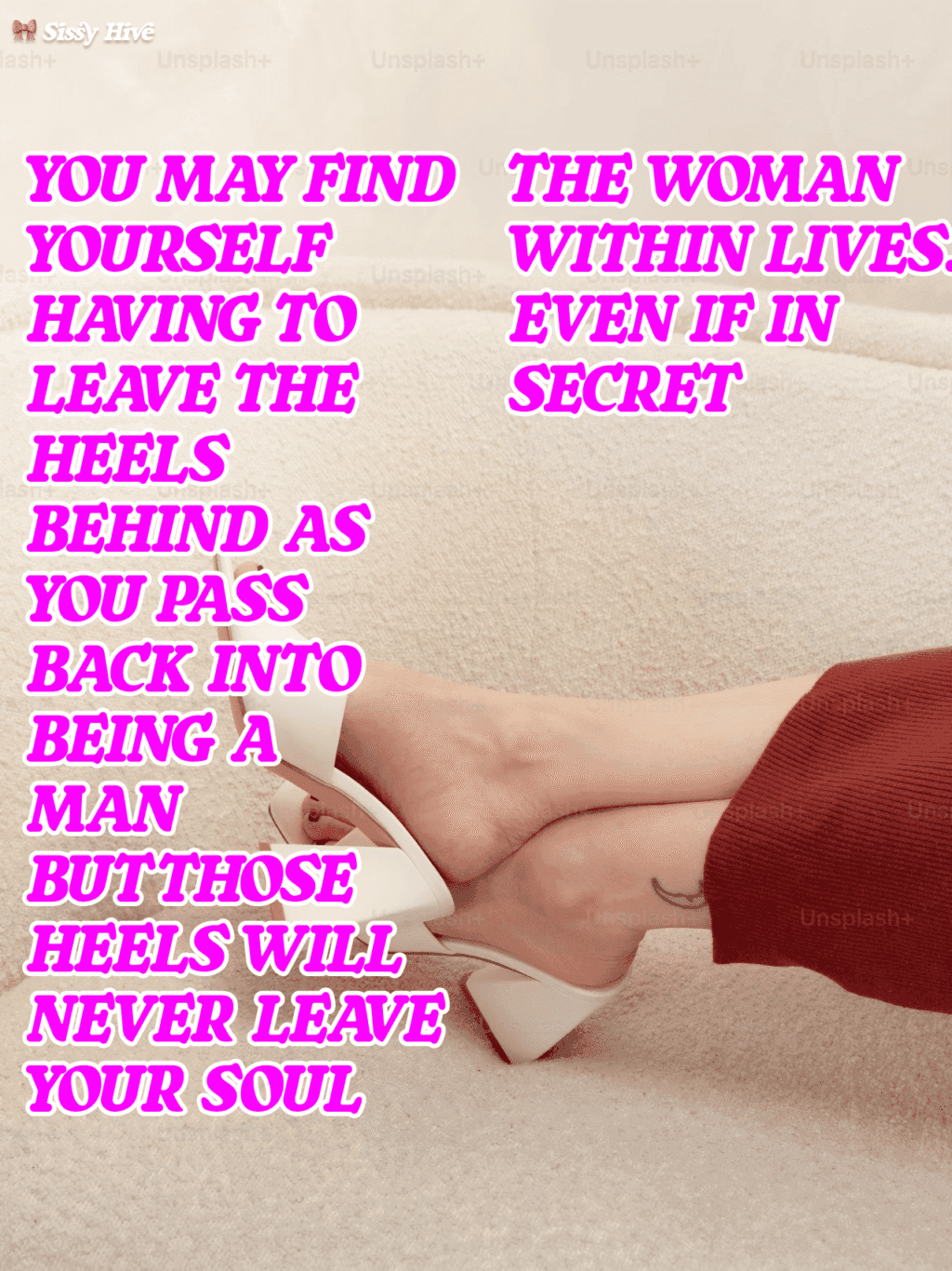 Sissy Heels Caption 4