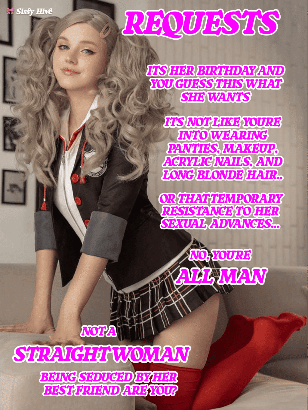 Sissy Kiss Captions 6