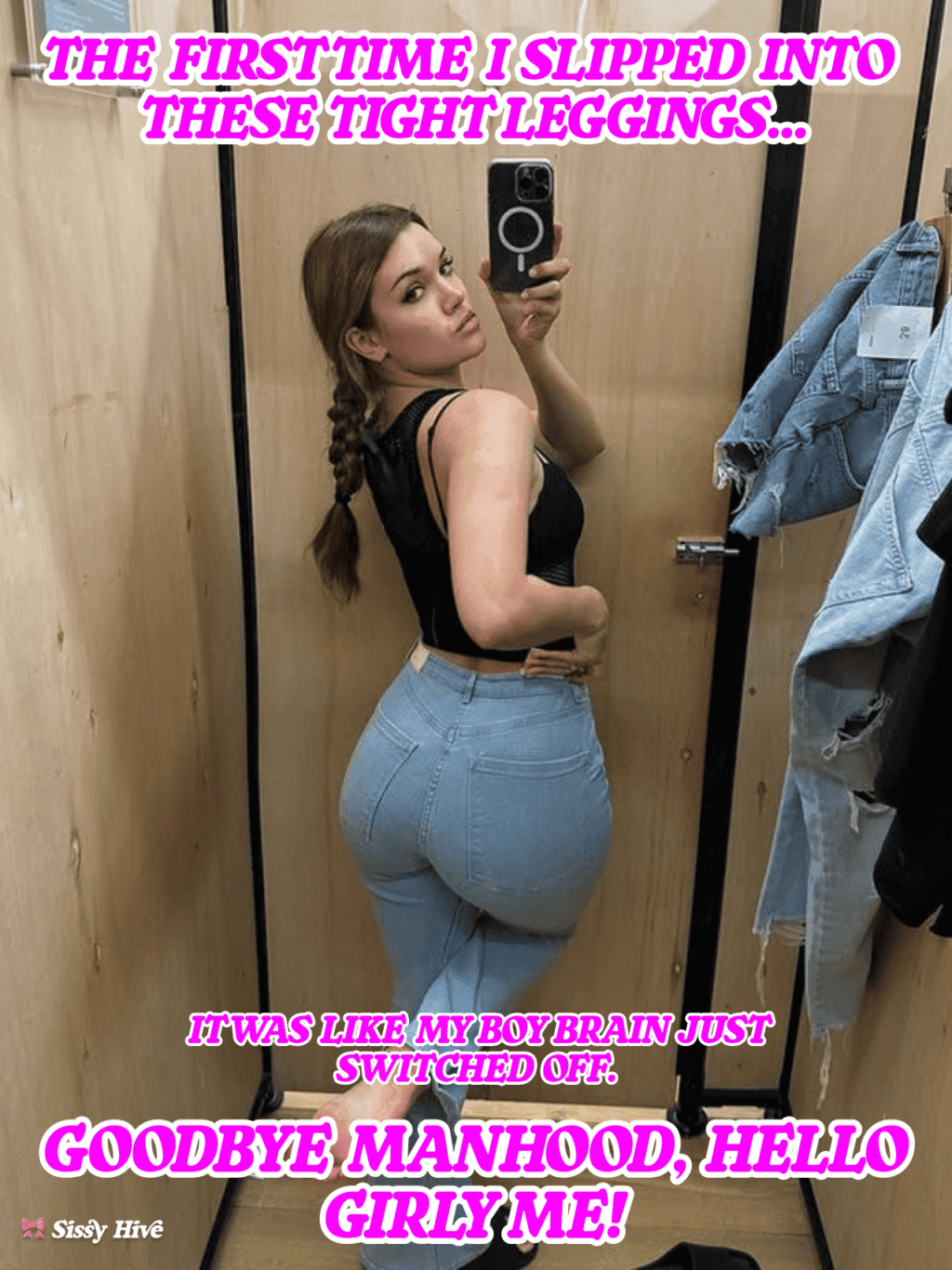 Sissy Leggings Captions 9