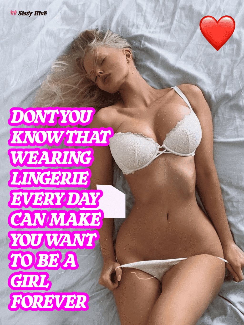 Sissy Lingerie Captions 15