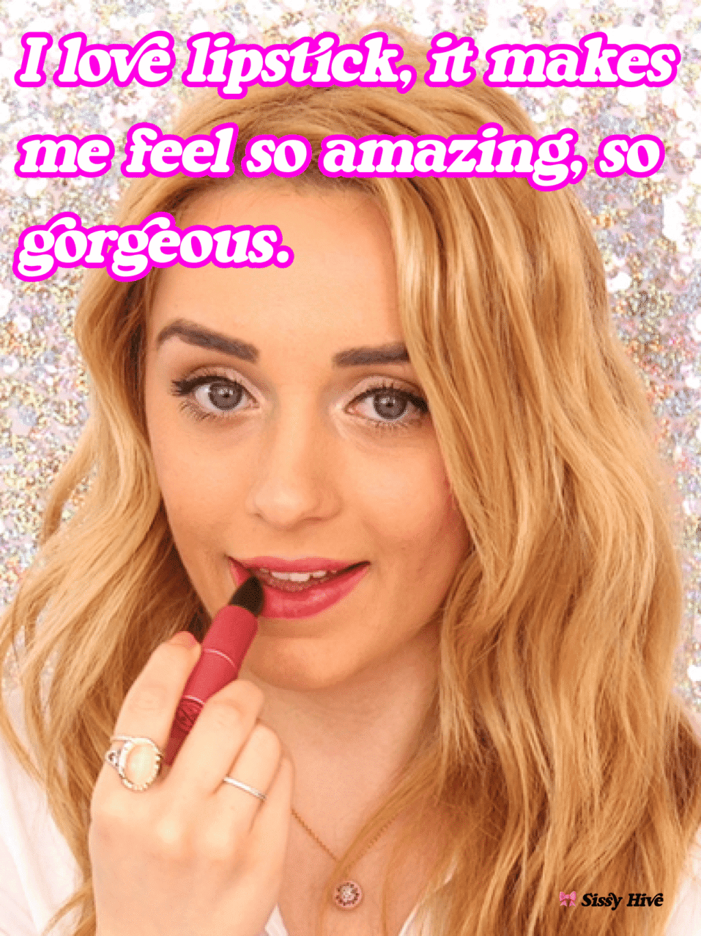Sissy Lipstick Caption 11