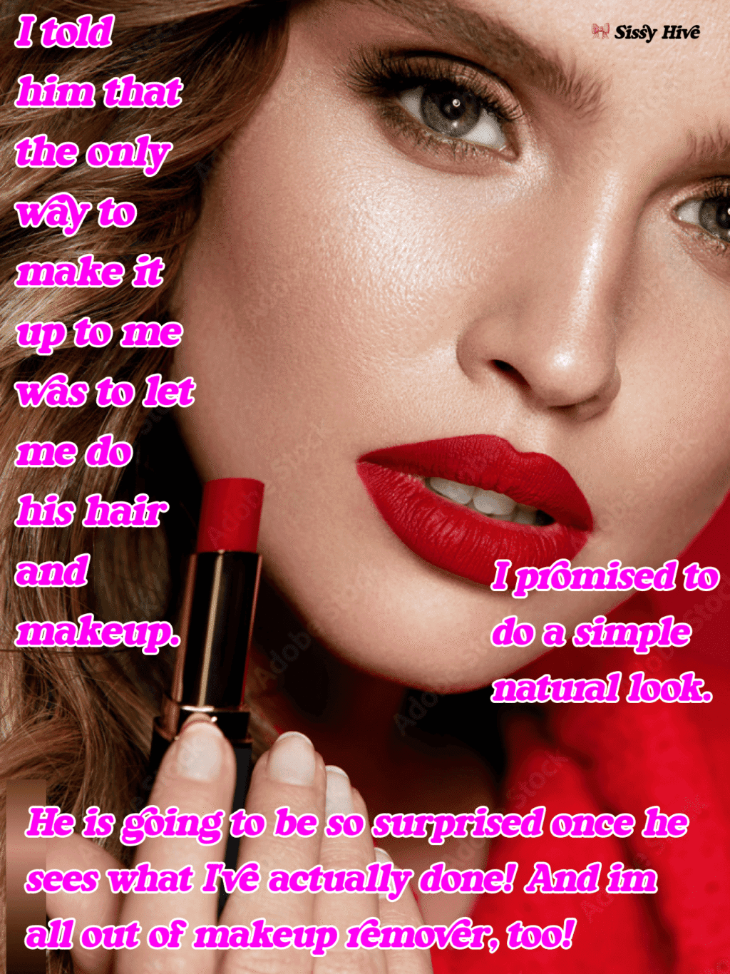 Sissy Lipstick Caption 14