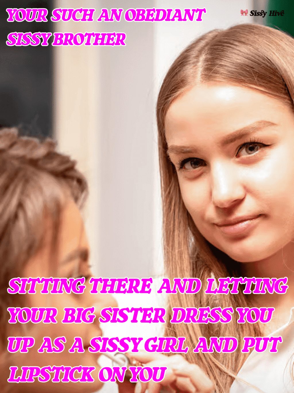 Sissy Lipstick Caption 16