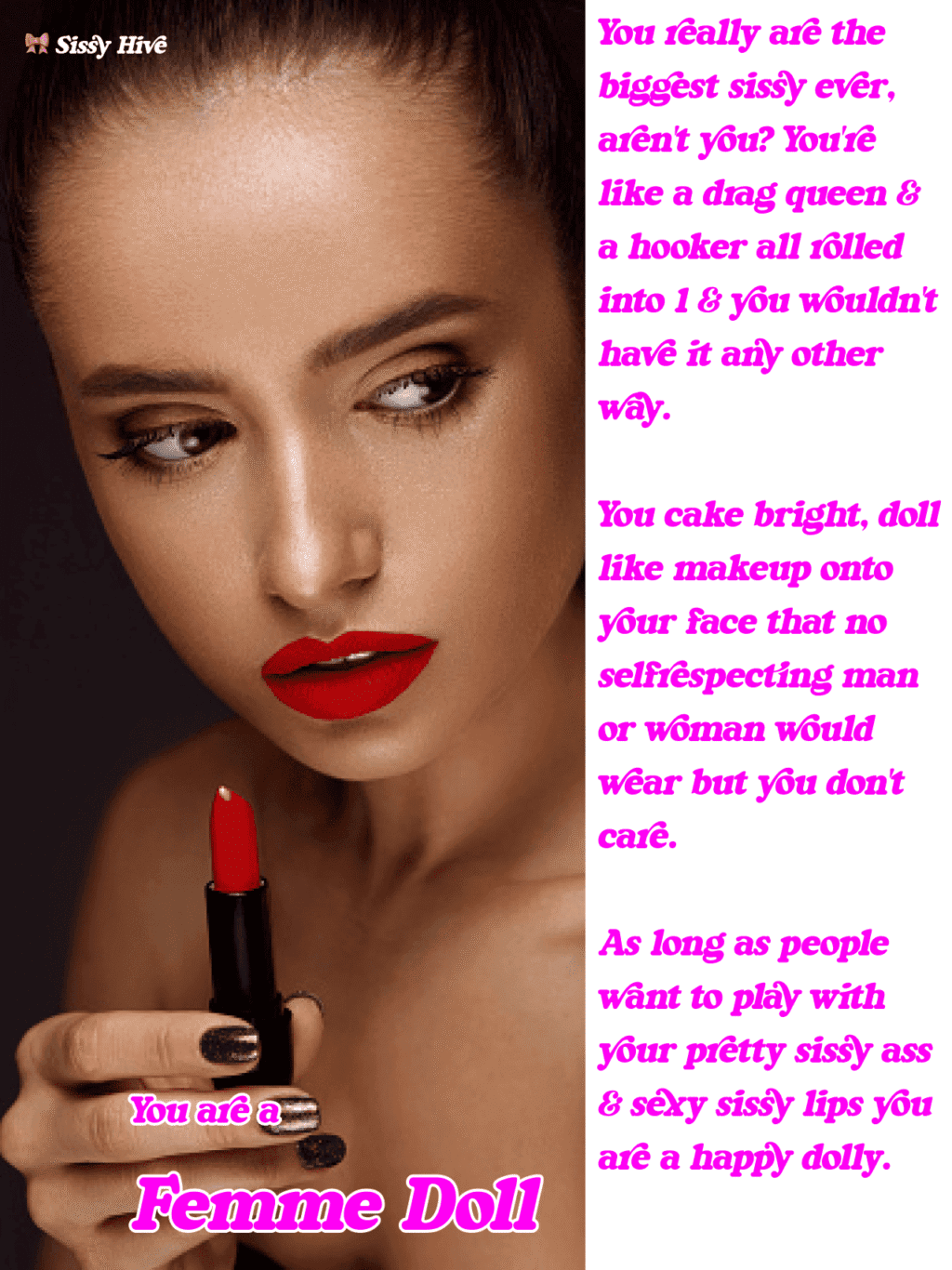 Sissy Lipstick Caption 20