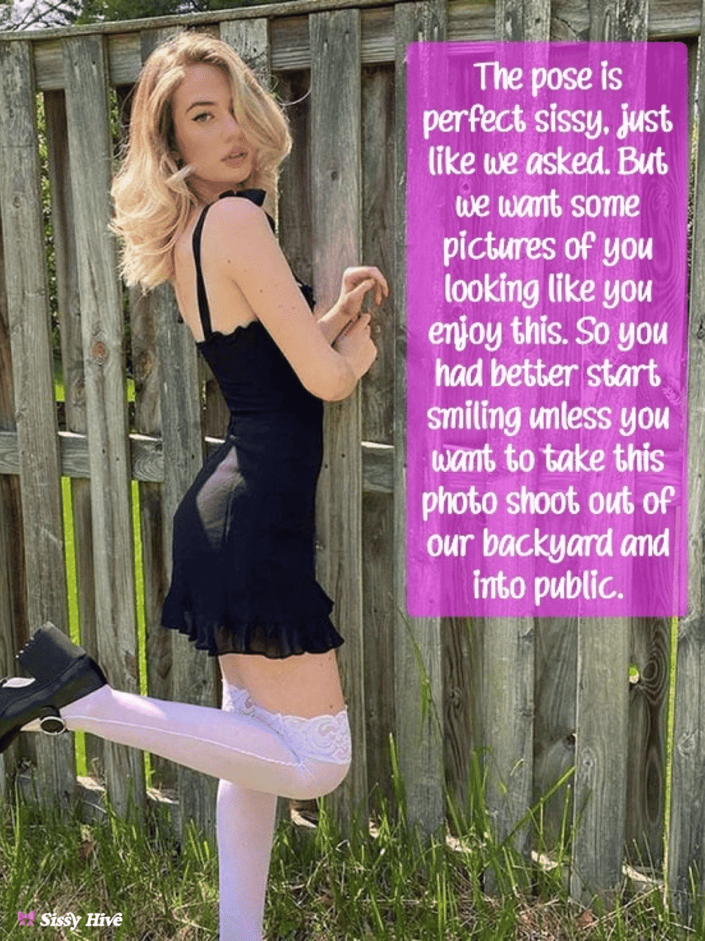 Sissy Public Caption 5