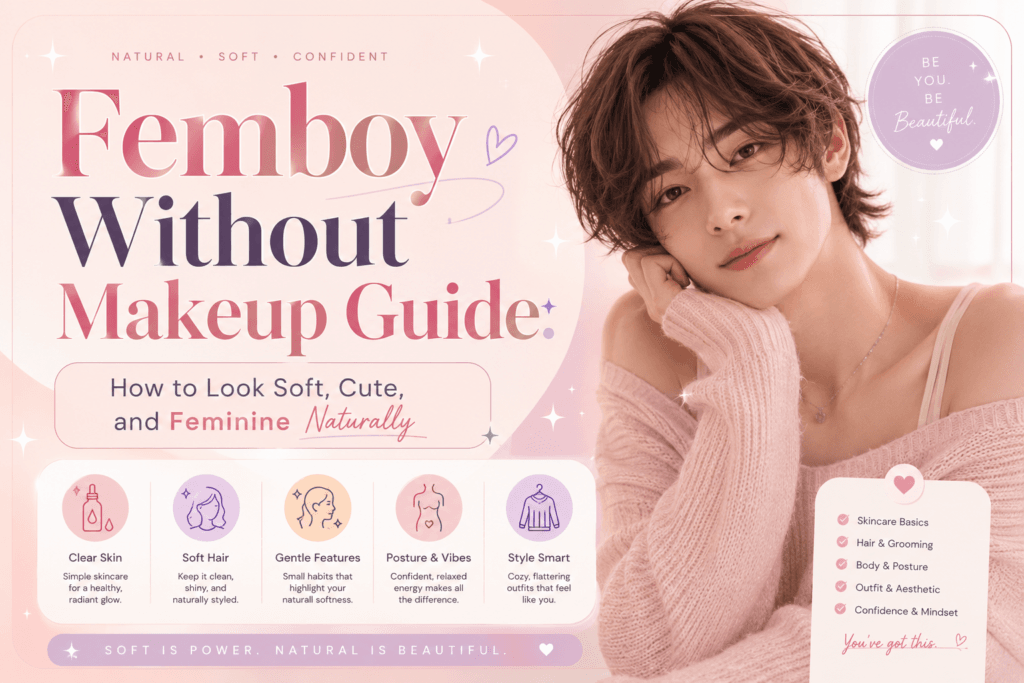 Femboy Without Makeup Guide: How to Look Soft, Cute, and Feminine Naturally