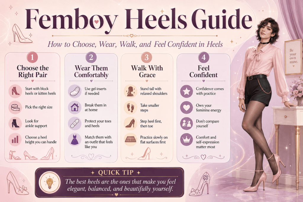 Femboy Heels Guide: How to Choose, Wear, Walk, and Feel Confident in Heels