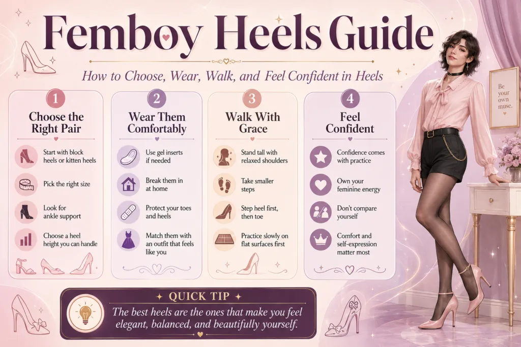 Femboy Heels Guide: How to Choose, Wear, Walk, and Feel Confident in Heels